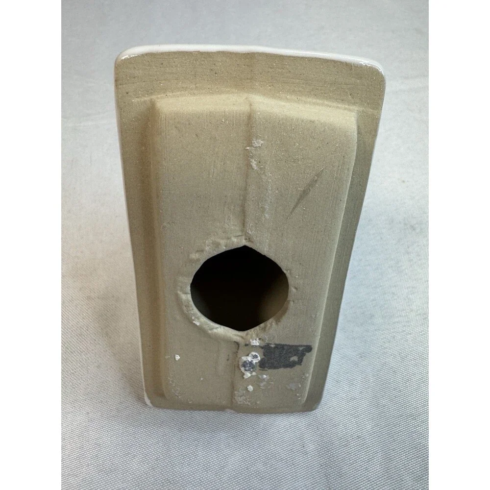 Replacement white glazed ceramic towel bar base 4.75